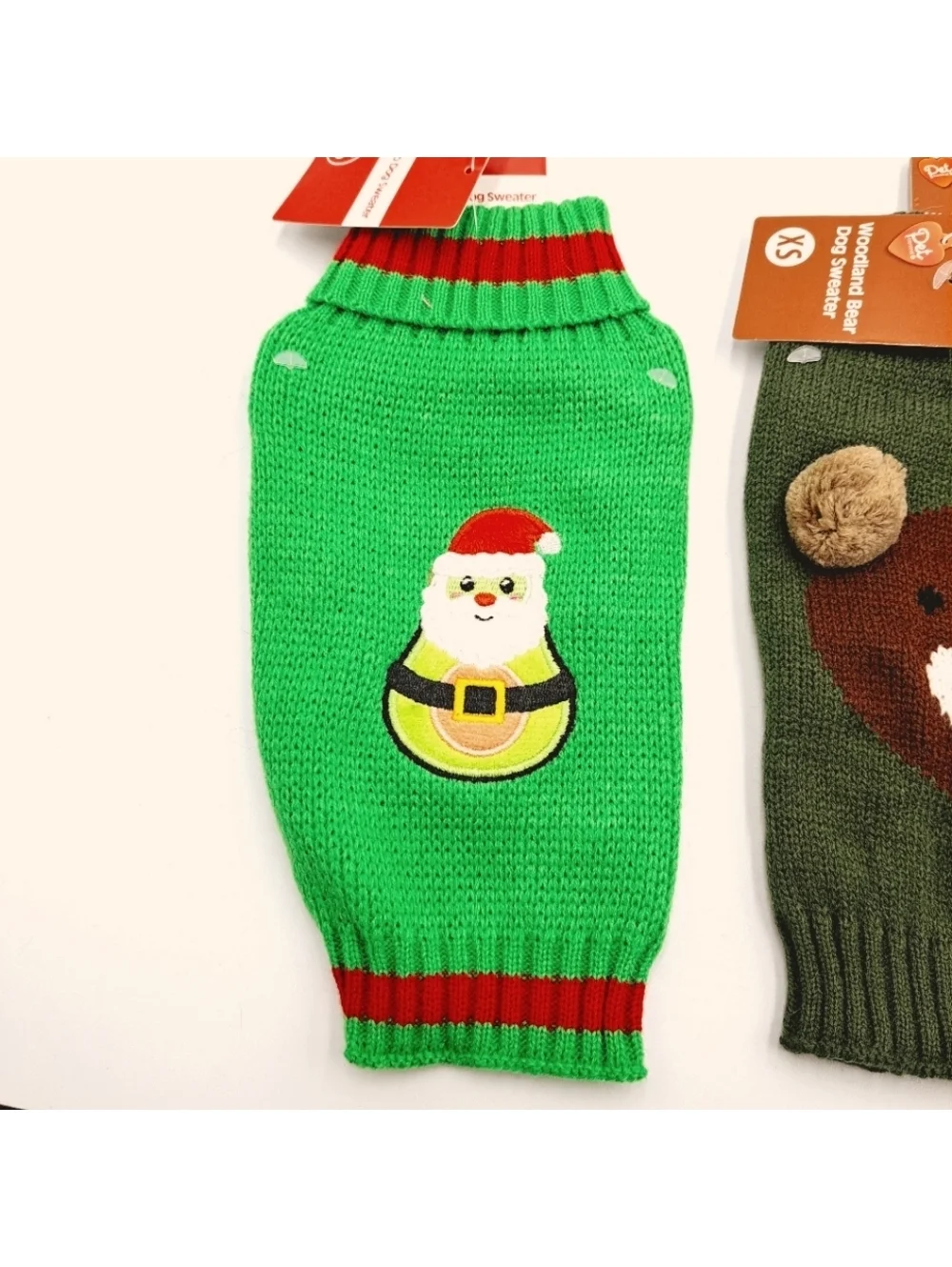 Pair of Holiday Dog Puppy Small Pet Sweaters Size XS Christmas Winter Fall Cozy